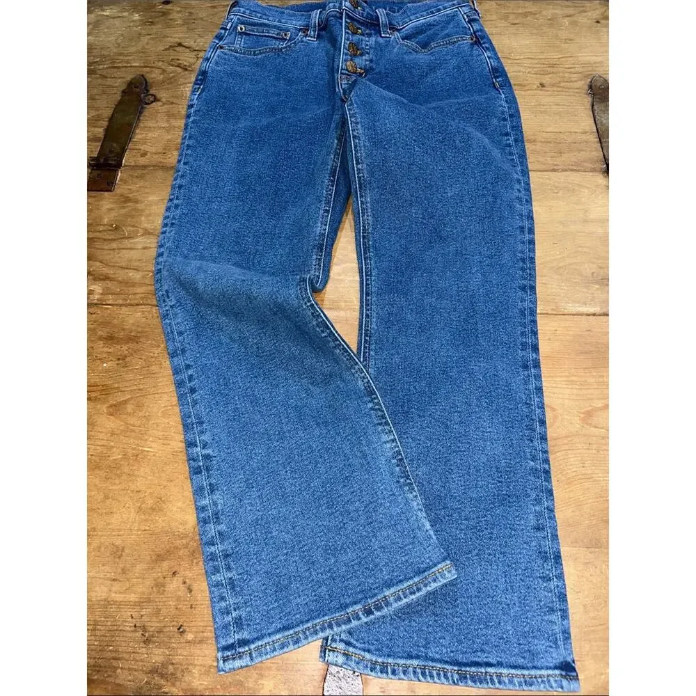 J.Crew Mid-Rise Flare Crop Jeans Women’s Size 26 All-Day Stretch Denim
